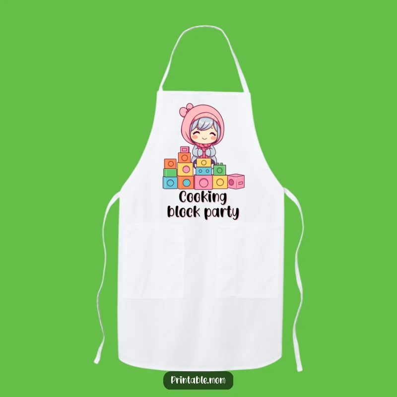 Funny Mom Blocks Apron: Kitchen Fun, a Hilarious Gift!