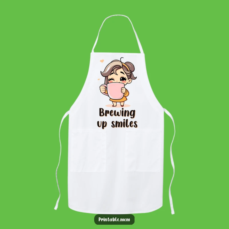 Funny Coffee Mom Apron - Stylish Kitchen Wear for the Dedicated Mom, Perfect Gift