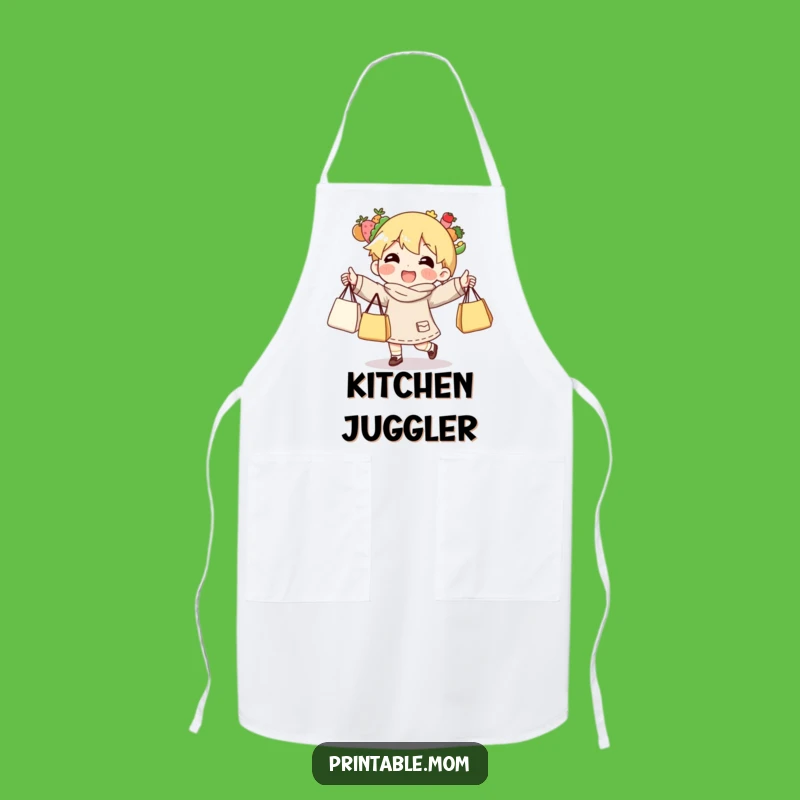 Funny Grocery Juggling Apron: Hilarious Kitchen Companion for Shopper Stars