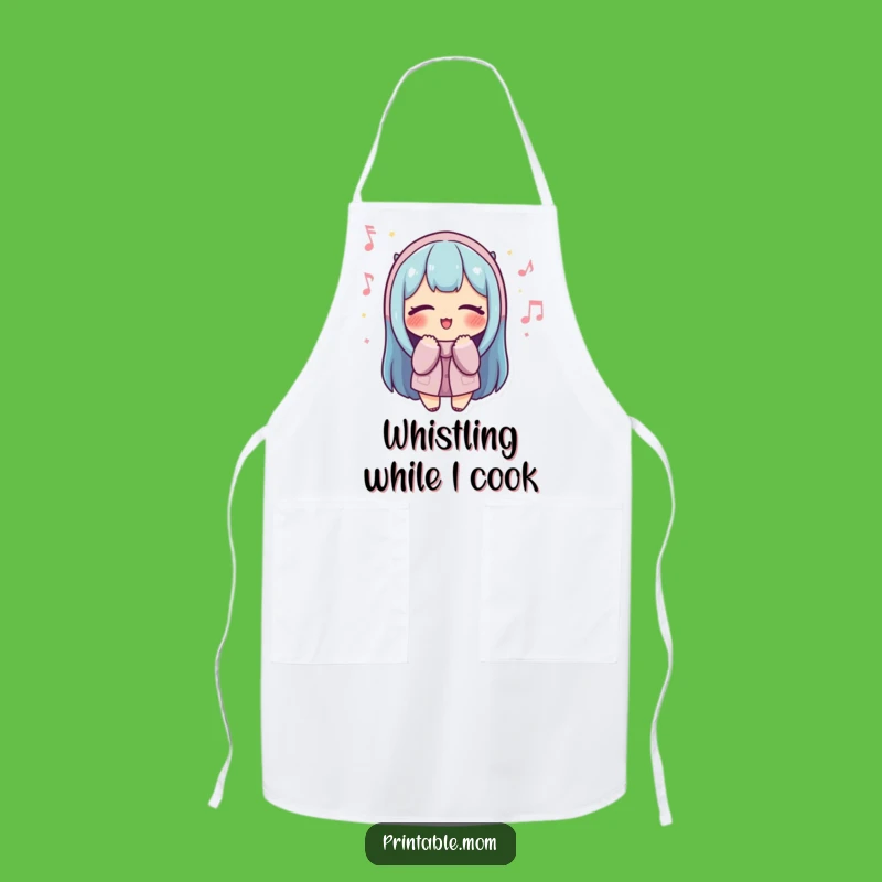 Funny Mom Apron: Cheerful Humming in the Kitchen, Perfect Chef's Gift