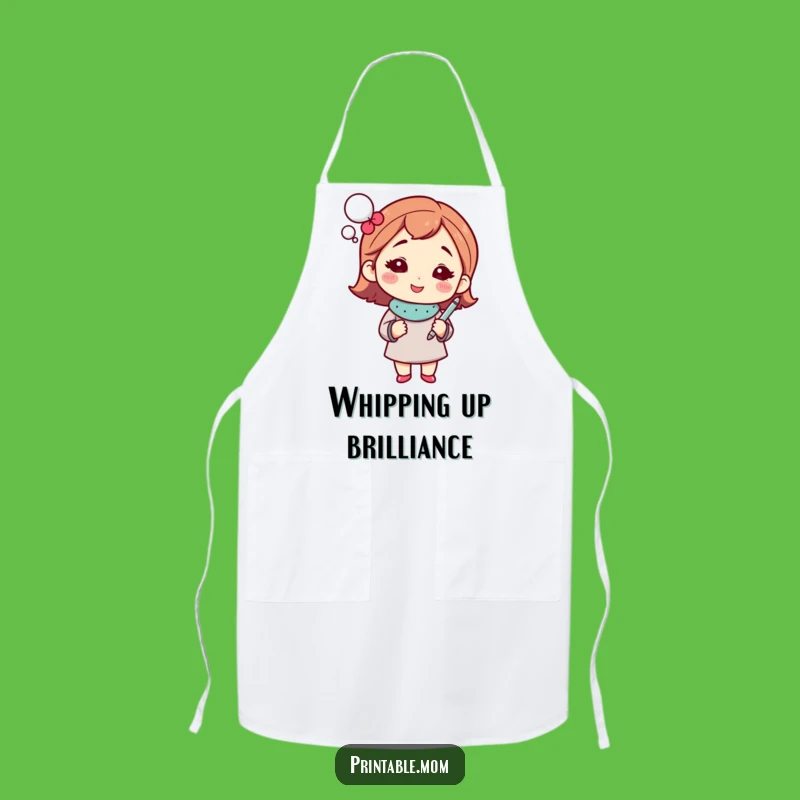 Funny Mom's Kitchen Genius Apron: Witty Mom Chef, Perfect Funny Gift for Cooks