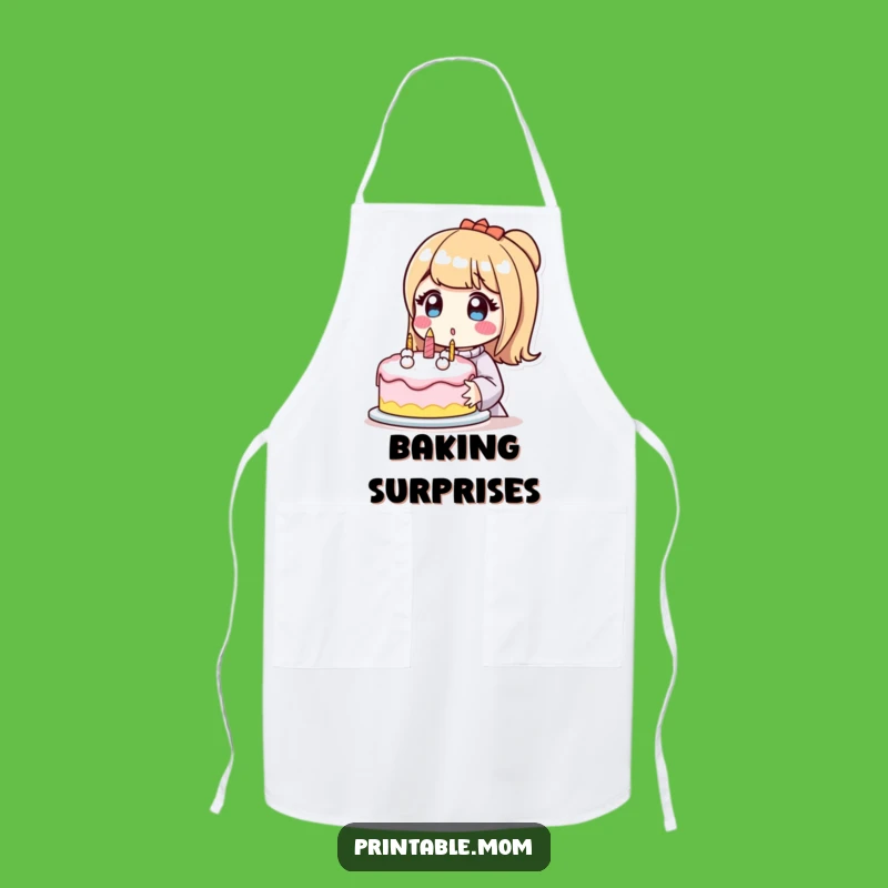 Funny Surprised Mom Apron: Bake Up Smiles and Laughter!