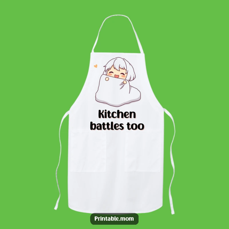 Funny Apron: Fitted Sheet Fighter, Comical Kitchen Humor Gift