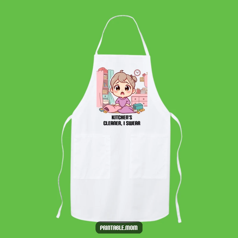 Funny Mom Messy Room Apron: Mom's Protector, Great Funny Gift!