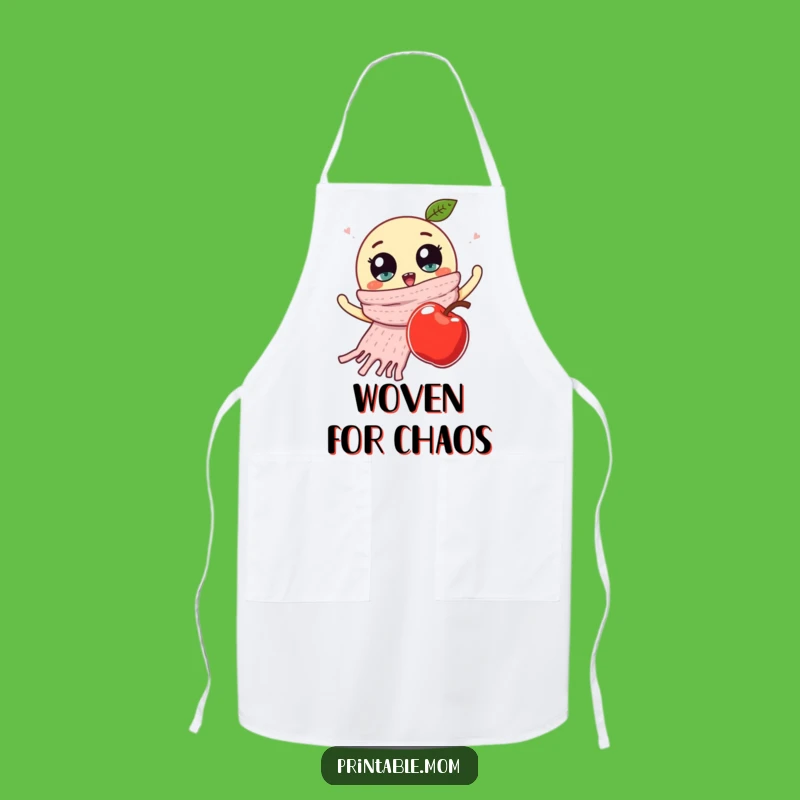 Funny Googly Eyes Scarf Apple Apron - Cook Up Some Comedy!