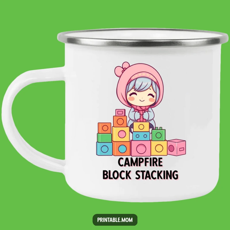 Funny Mom Blocks Camping Mug: Happy Adventures, a Hilarious Gift!