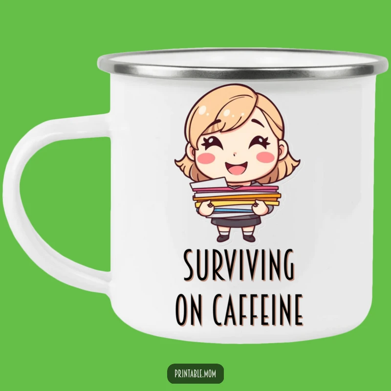 Funny Mom Papers Camping Mug: Cheerful Outdoor Mom, Hilarious Gift