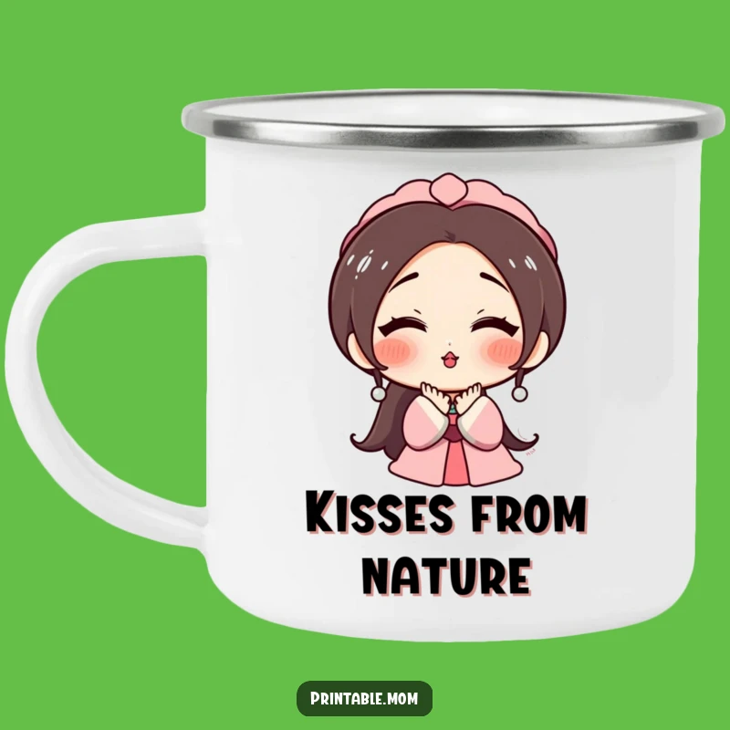 Funny Mom's Kiss Camping Mug: Sip Your Love and Cheer Outdoors!