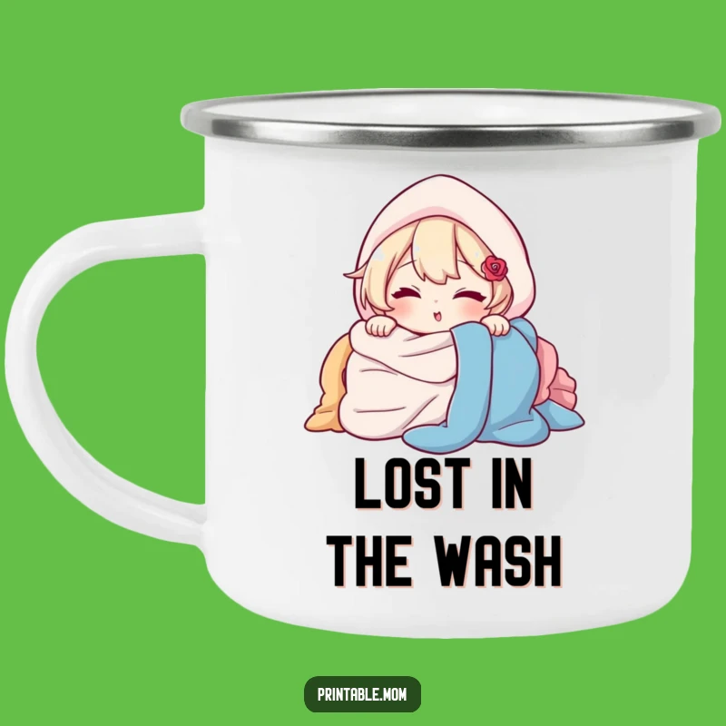 Funny Camping Mug: Laundry Day Winker, Cozy Outdoor Humor Gift