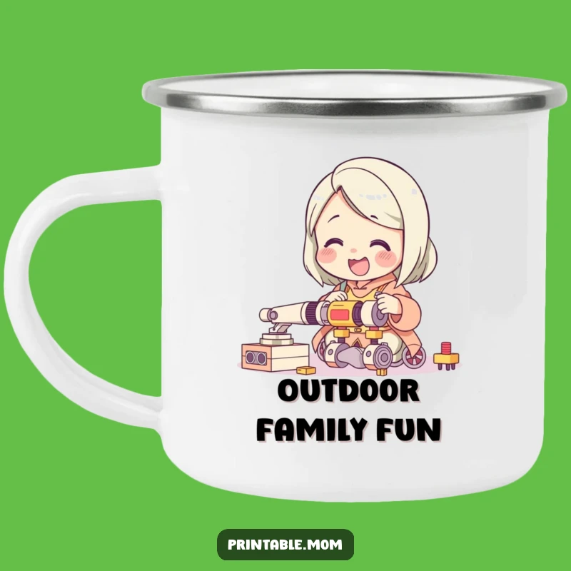 Funny Mom Toy Assembly Character Camping Mug: Adventure with Parent Laughs