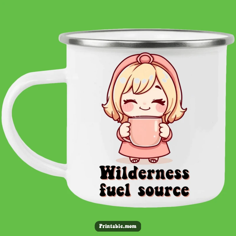 Funny Mom Wink Camping Mug - Playful Coffee Mom Outdoor Gift