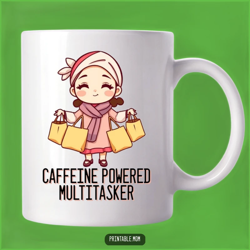 Funny Mom Juggling Mug: Grocery Bag Hustle, Perfect Gift for Busy Supermoms