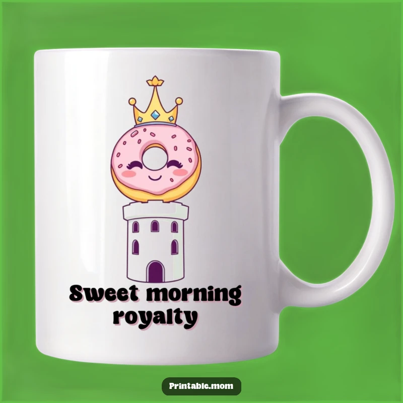 Funny Royal Donut Crown Mug: Hilarious Treat for Dessert Lovers!
