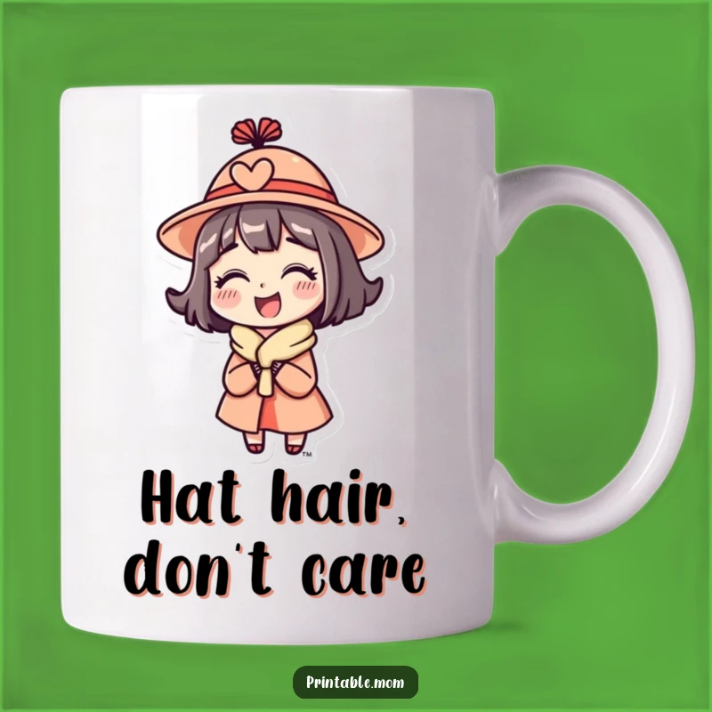 Funny Mom Hat Mug - Delighted Mom Character Humorous Mother's Day Gift