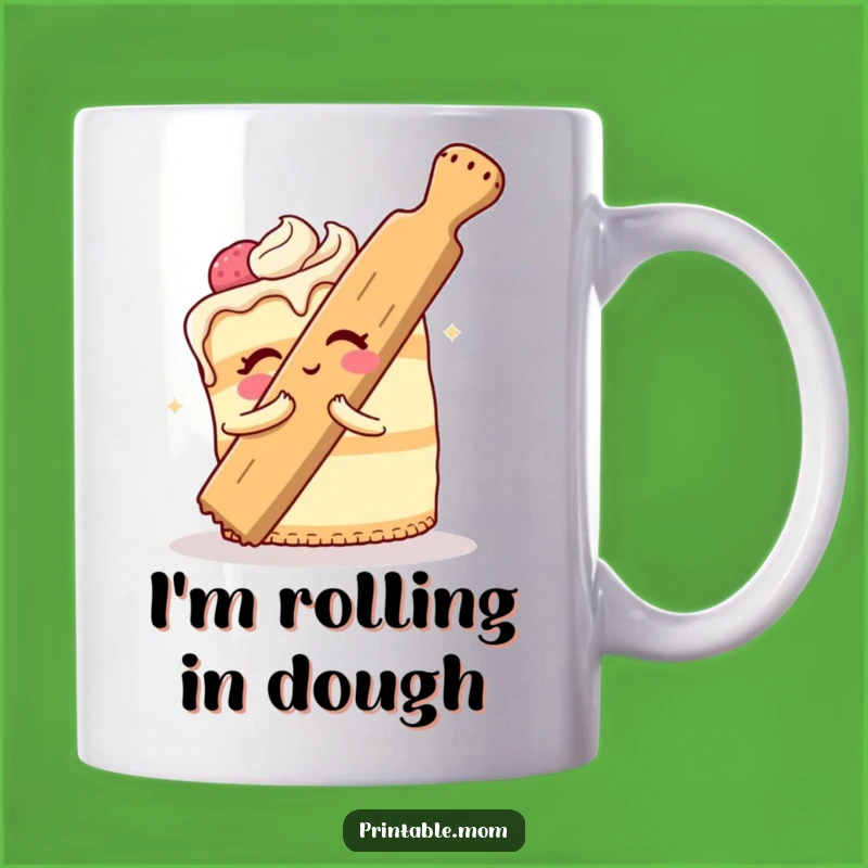 Funny Cake Rolling Pin Hug Mug: A Hilarious Baking Mishap Gift