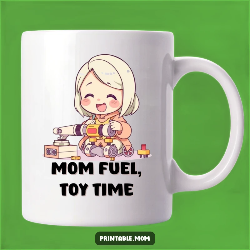 Funny Mom Assembling Toy Character Mug: Hilarious Parent Humor Gift