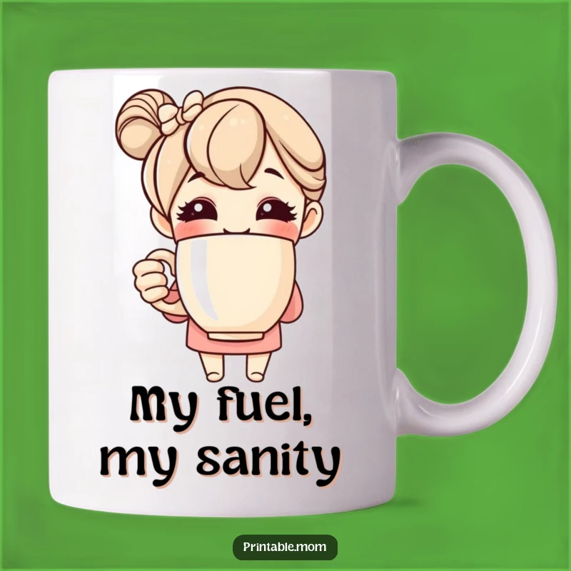 Funny Mom Coffee Mug: Cheerful Mom with Giant Mug, Perfect Funny Gift!