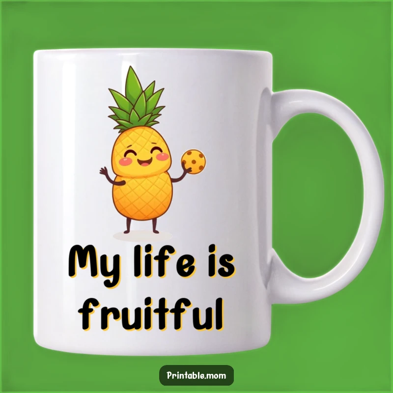 Funny Giggling Pineapple Juggling Fruit Mug - Hilarious Tropical Treat Gift