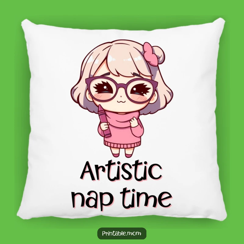 Funny Mom Crayon Pillow: Cozy Comfort for the Creative Soul