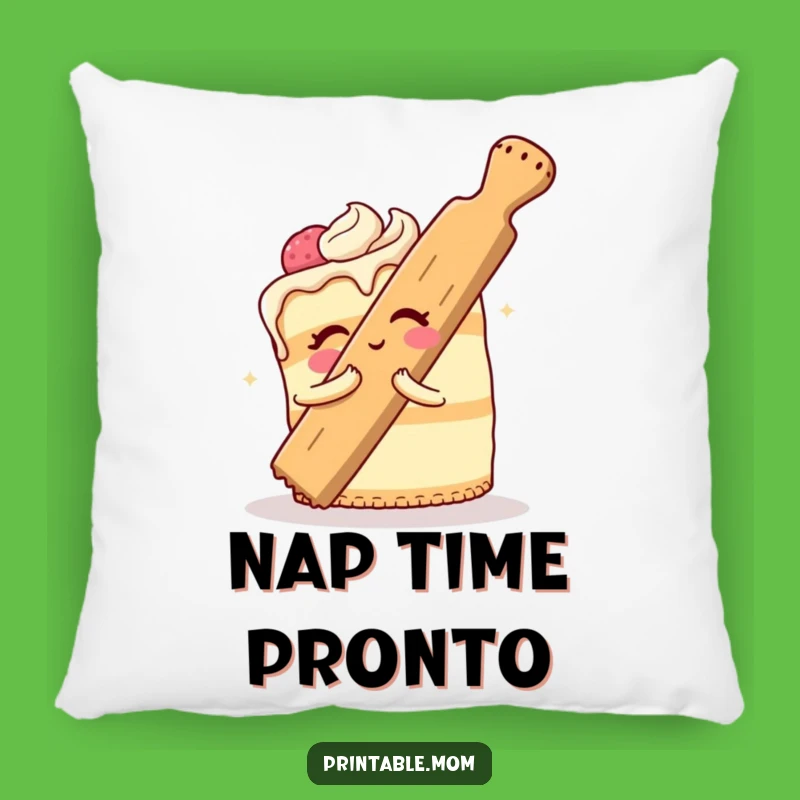 Cozy Funny Cake Rolling Pin Hug Pillow: Add Sweet Comical Comfort