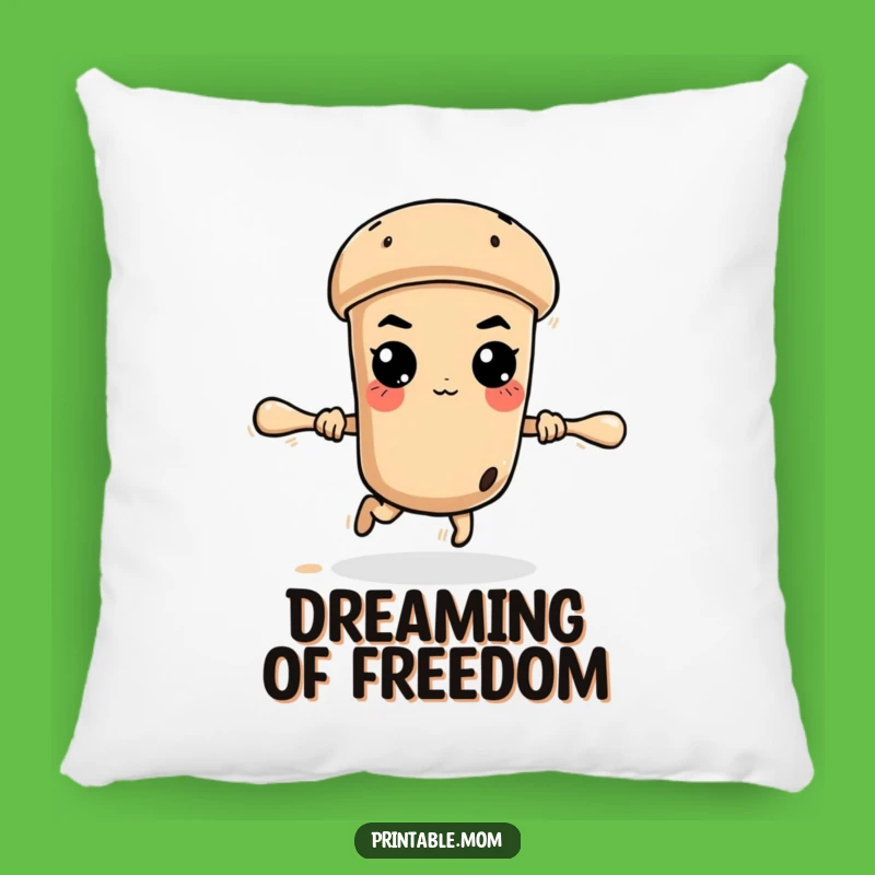 Funny Rolling Pin Pillow: Comfort with a Determined Baking Vibe