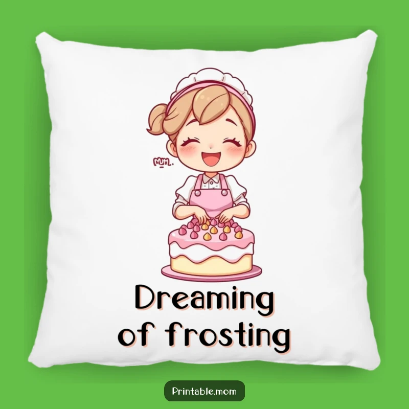 Funny Baking Mom Pillow: Cozy Baker Comfort, Sweet Mom Gift