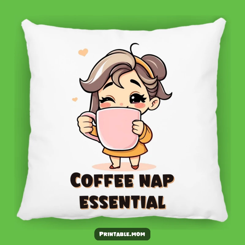 Funny Coffee Mom Pillow - Cozy Cushion for the Coffee Addict, Perfect Cute Gift
