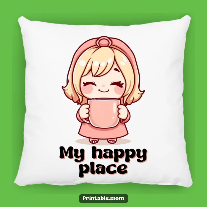 Funny Mom Wink Pillow - Cozy Playful Coffee Mom Decor Gift