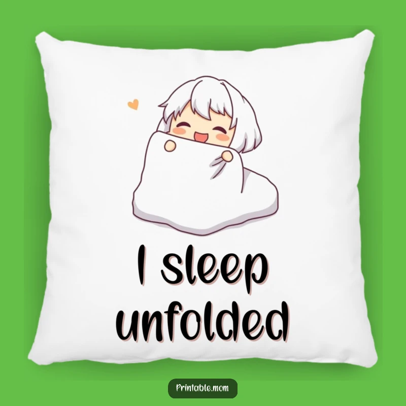 Funny Pillow: Fitted Sheet Fighter Cushion, Cozy Humor Gift