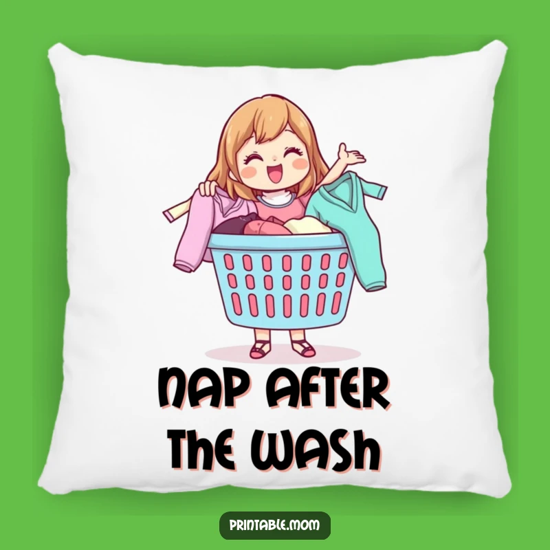 Funny Laundry Mom Pillow - Cozy Cushion for the Laundry Room, Perfect Cute Gift