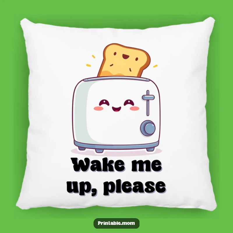 Funny Surprised Toast Toaster Pillow - Cozy Comfort with Breakfast Laughs