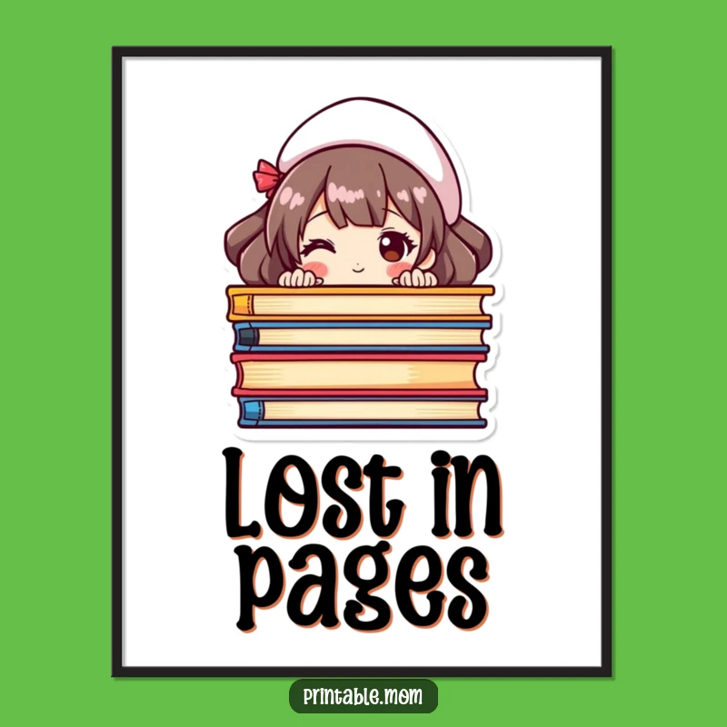 Funny Bookworm Mom Digital Art - Instant Decor for Readers, Humorous Printable, Great Gift