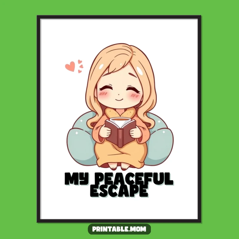 Funny Mom's Serene Moment Digital Art - Instant Calm for Your Decor!