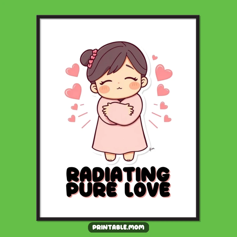 Funny Mom Hug Digital Art: Instant Love, Perfect Printable Funny Gift