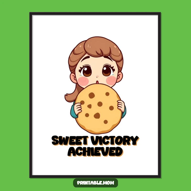 Funny Mom Cookie Celebration Digital Print: Hilarious Wall Art Gift for Moms!