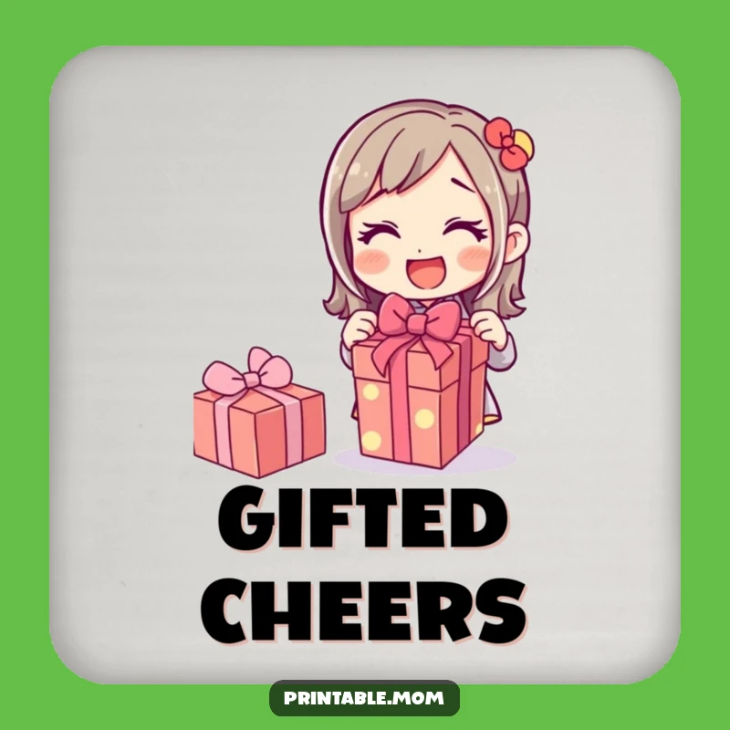 Funny Mom Coaster Set: Gift Unwrapping Fun, Perfect Table Protection