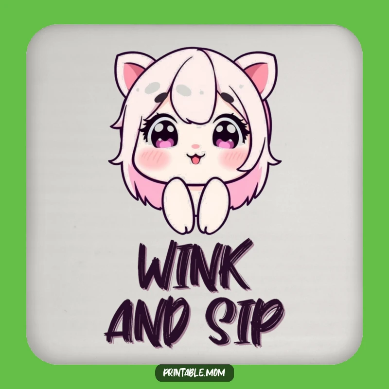 Funny Mom Coaster Set: Playful Wink, Perfect Sassy Table Protection