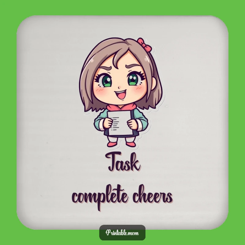 Funny Mom Goal Coaster: Sip & Strategize, Cute Funny Gift