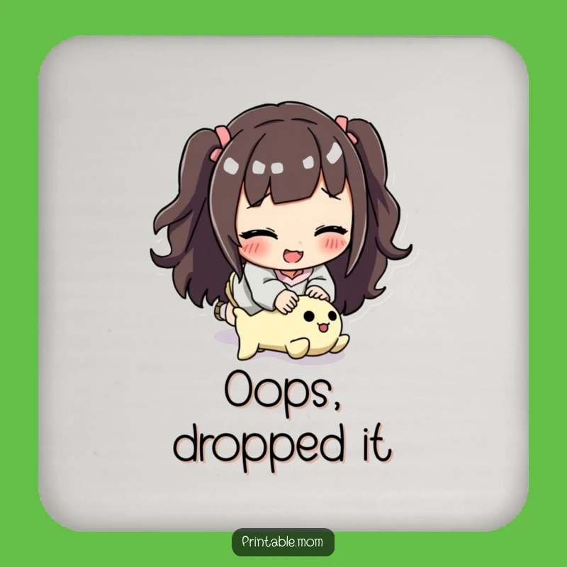 Funny Mom Toy Guard Coaster: Hilarious Gift for Drink-Loving Moms!