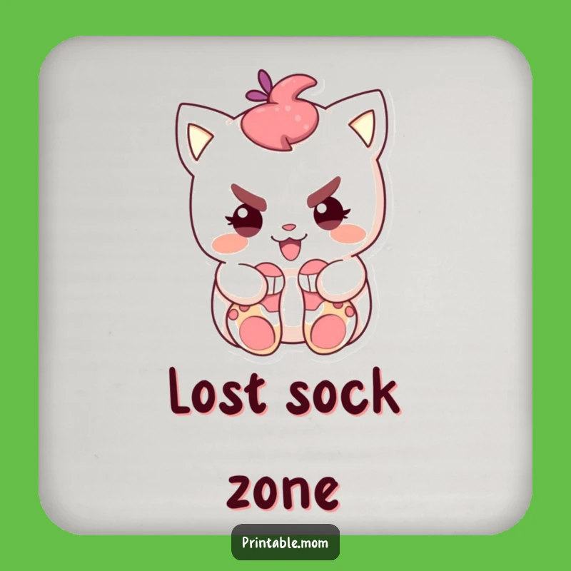 Funny Sock Thief Coasters: Protect Surfaces Mischievous Funny Gift Set