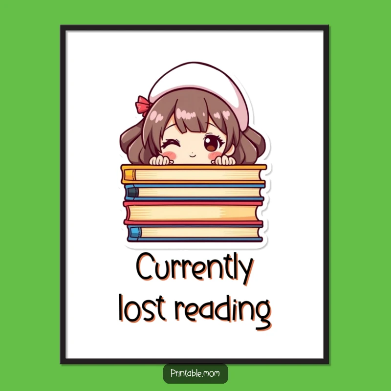 Funny Bookworm Mom Poster - Humorous Wall Art for Readers, Great Mom Gift