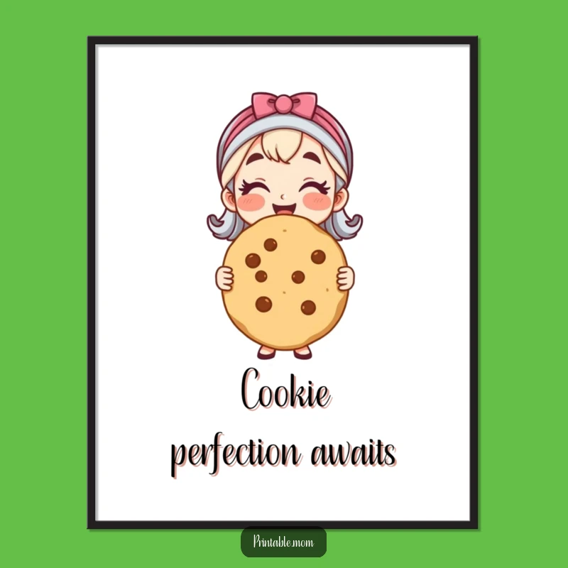 Funny Cheerful Mom Cookie Poster - Sweet Wall Art Gift!