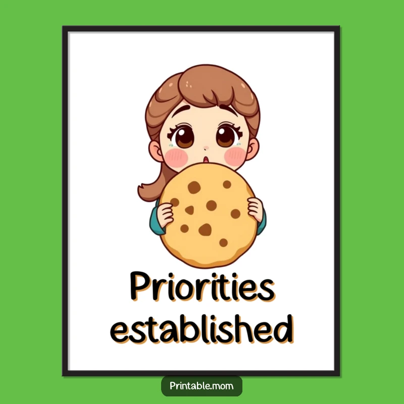 Funny Mom Cookie Moment Poster: Hilarious Wall Art Gift for the Sweetest Moms!