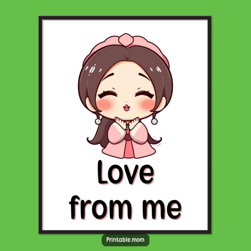 Funny Mom's Kiss Poster: Bring Sweet Affection and Laughter to Your Walls!