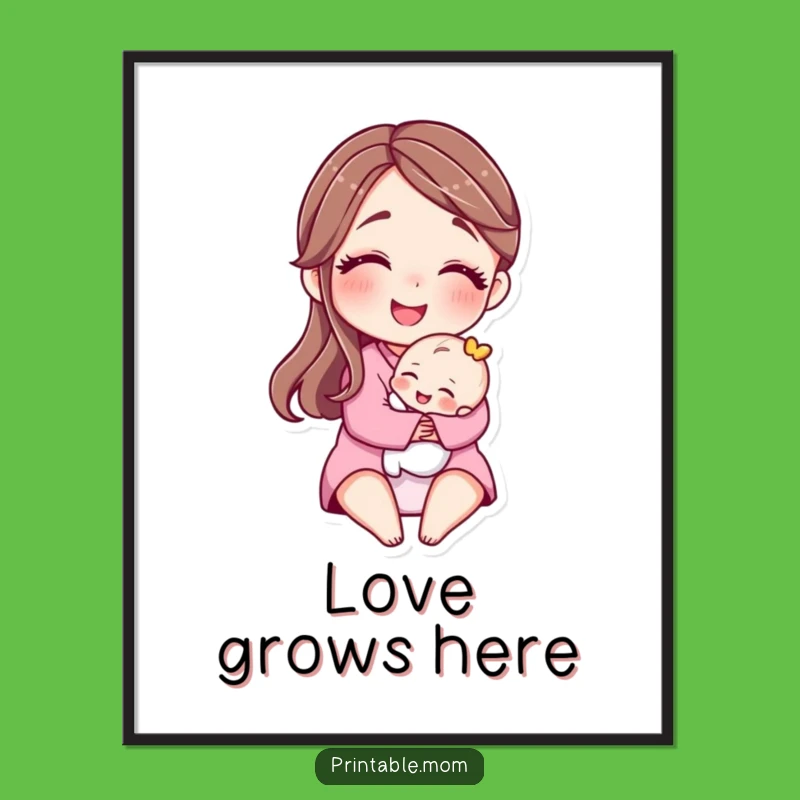 Funny Motherly Hug Poster: Heartwarming Art for Mom!