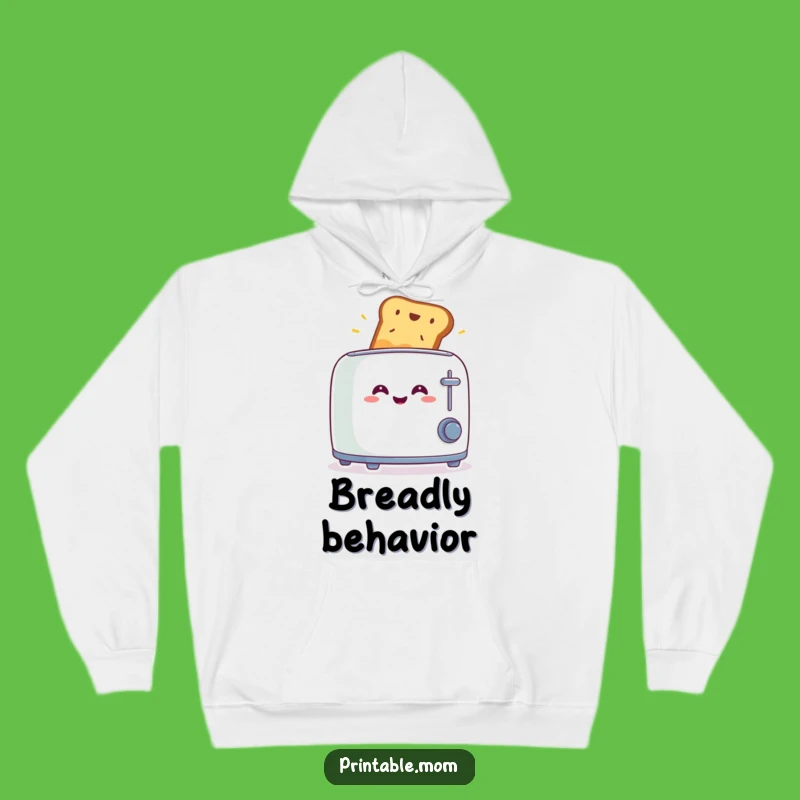 Funny Surprised Toast Toaster Hoodie - Cozy Up with Breakfast Comedy