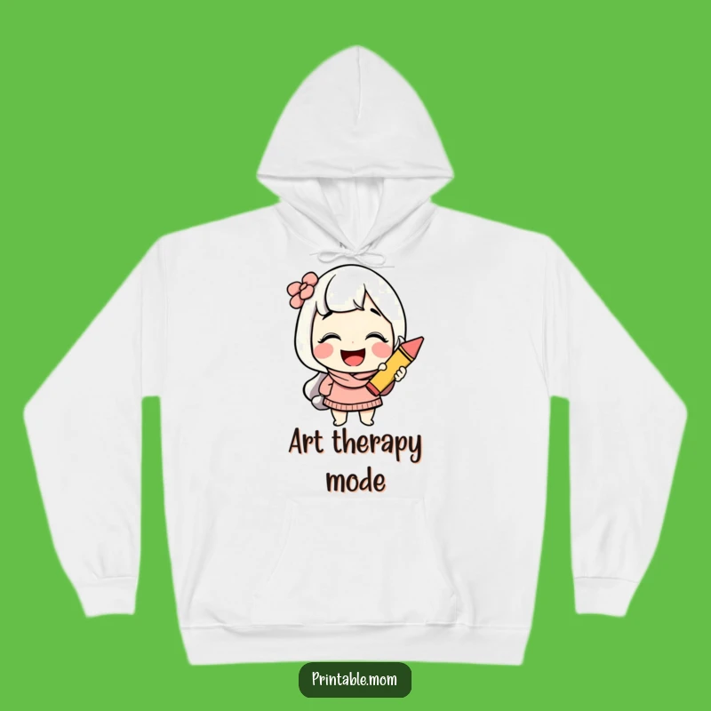 Cozy Funny Creative Mom Hoodie: Warm Giggling Crayon Companion
