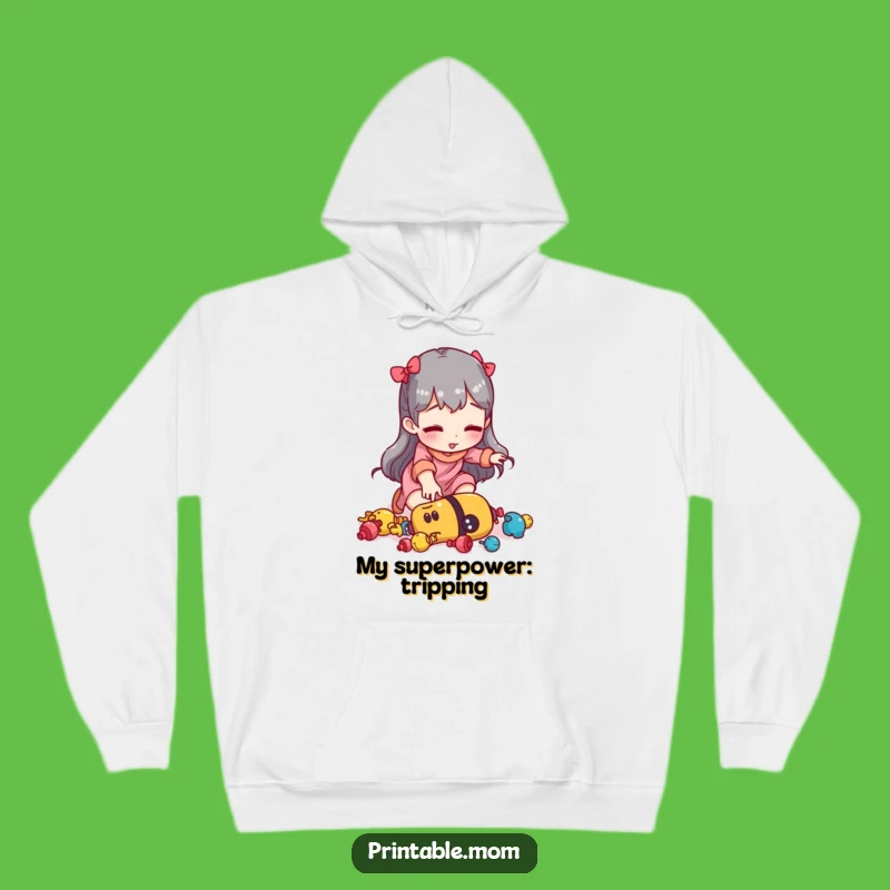 Cozy Funny Mom Hoodie: Tripping Over Toys, Warm and Hilarious Parenting Gift