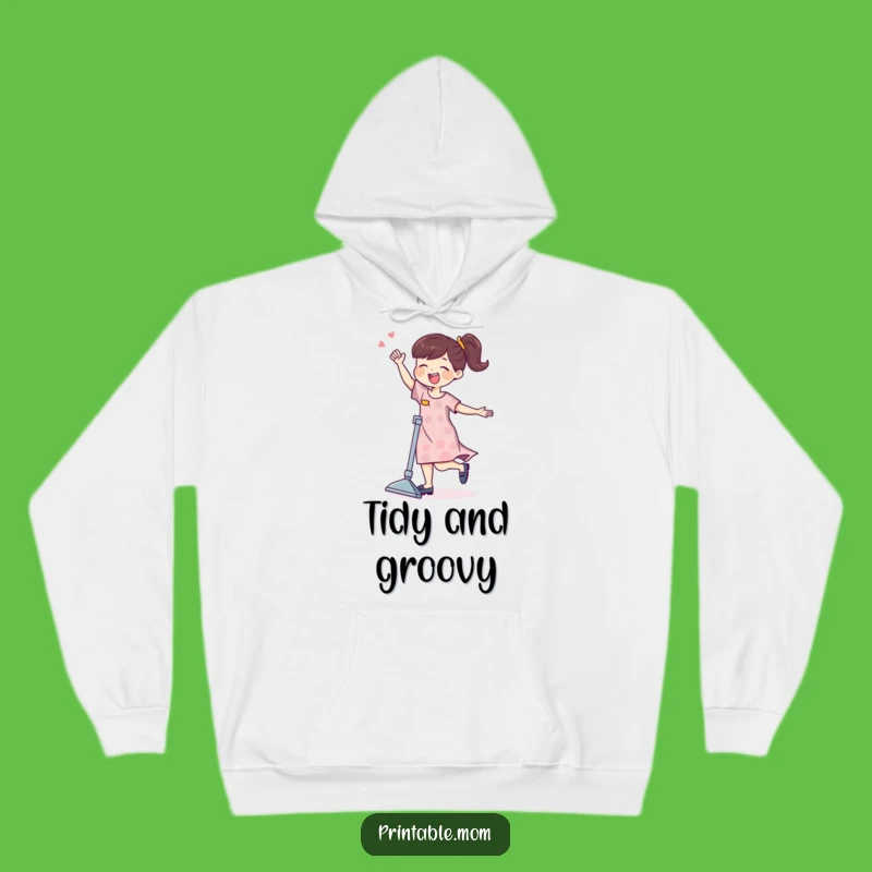Cozy Funny Mom Hoodie - Vacuum Dance Joyful Chore Gift