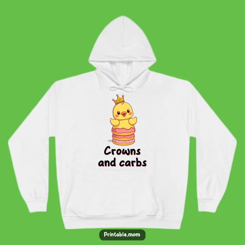 Funny Surprised Duck Crown Donuts Hoodie - Cozy & Hilarious Gift for Anyone